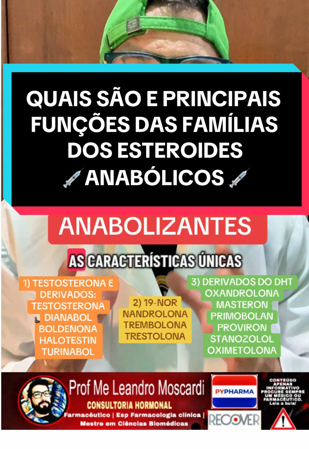 💉 As 3 famílias dos hormônios anabólicos — Testosterona, 19-Nor e DHT 🔬 Cada uma com uma função, um efeito e um colateral. Entenda a base antes de pensar em protocolo. 👨‍⚕️ Conteúdo informativo – procure sempre orientação profissional. 💊 Consultoria farmacêutica | Vagas abertas – contato e formulário na bio, TikTok e Instagram (Leandro Moscardi) 🔗 Parceiros oficiais: (TODOS OS CONTATOS NA BIO) 💉PYPHARMA: paraguaypharmaceuticals.com | Telegram na bio 💊 RECOVER FARMA (manipulação): recoverfarma.com.br | Cupom: DRPHARMA ⚠️ Conteúdo apenas informativo. Não é recomendação de uso. Procure sempre médico ou farmacêutico.  #fyp #gym #treino #academia #muscle