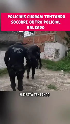 policiais choram tentando socorrer o colega baleado em operação no rio de janeiro #news #criminal #social #triste 