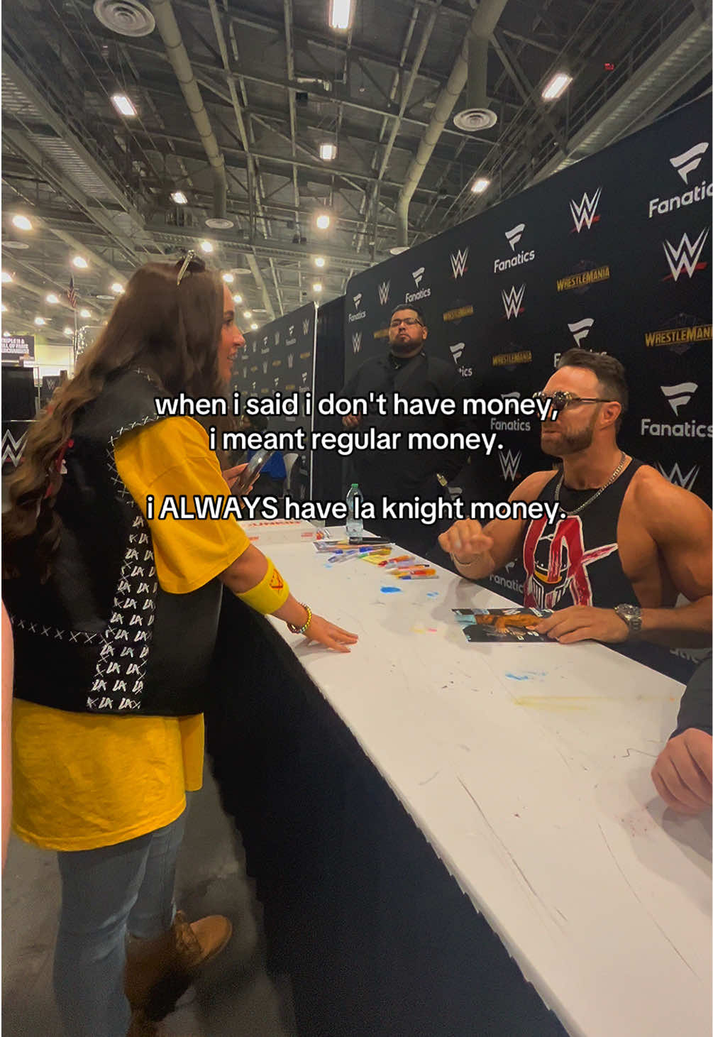 someone has to pay his rent. 💀 #laknight #WWE #laknightgirl 