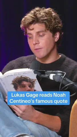 Lukas Gage reads Noah Centineo’s famous quote from the People’s Choice Awards #lukasgage #noahcentineo #quote #zachsangshow #fyp 