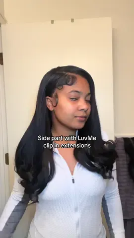 I love my @Luvme Official clip ins. I got yaki straight and they blend perfectly with my hair.  #sideparthairstyles#clipins#hairextensions#fyp#luvmeclipin