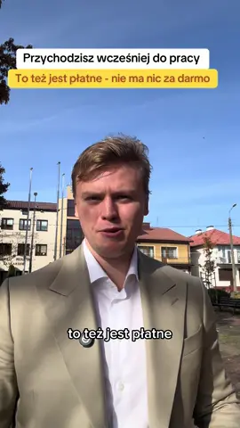 Przychodzisz wcześniej do pracy - należy ci się wynagrodzenie #mecmateuszostrowski #prawnikprzedsiebiorcow 