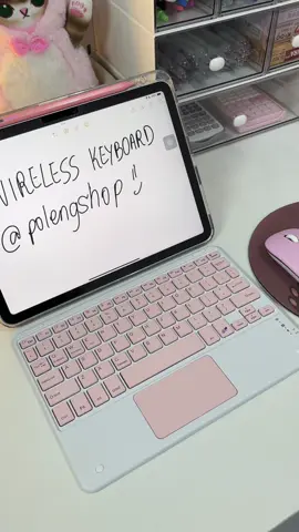 turn your iPad into a productivity power.  wireless set up = stress- free work! transform your iPad into a mini laptop #wirelesskeyboard #keyboardset #ipadwirelesskeyboard  #ipadaccesories #techfinds