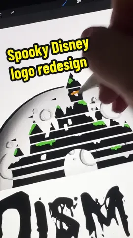 I love the full moon behind the creepy disney castle! What do you think? #logos #spooky #halloween #logodesign #disney 