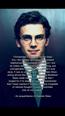 This performance deserves far more attention and recognition  #haydenchristensen #stephenglass #shatteredglass   #fyp #anakinskywalker 