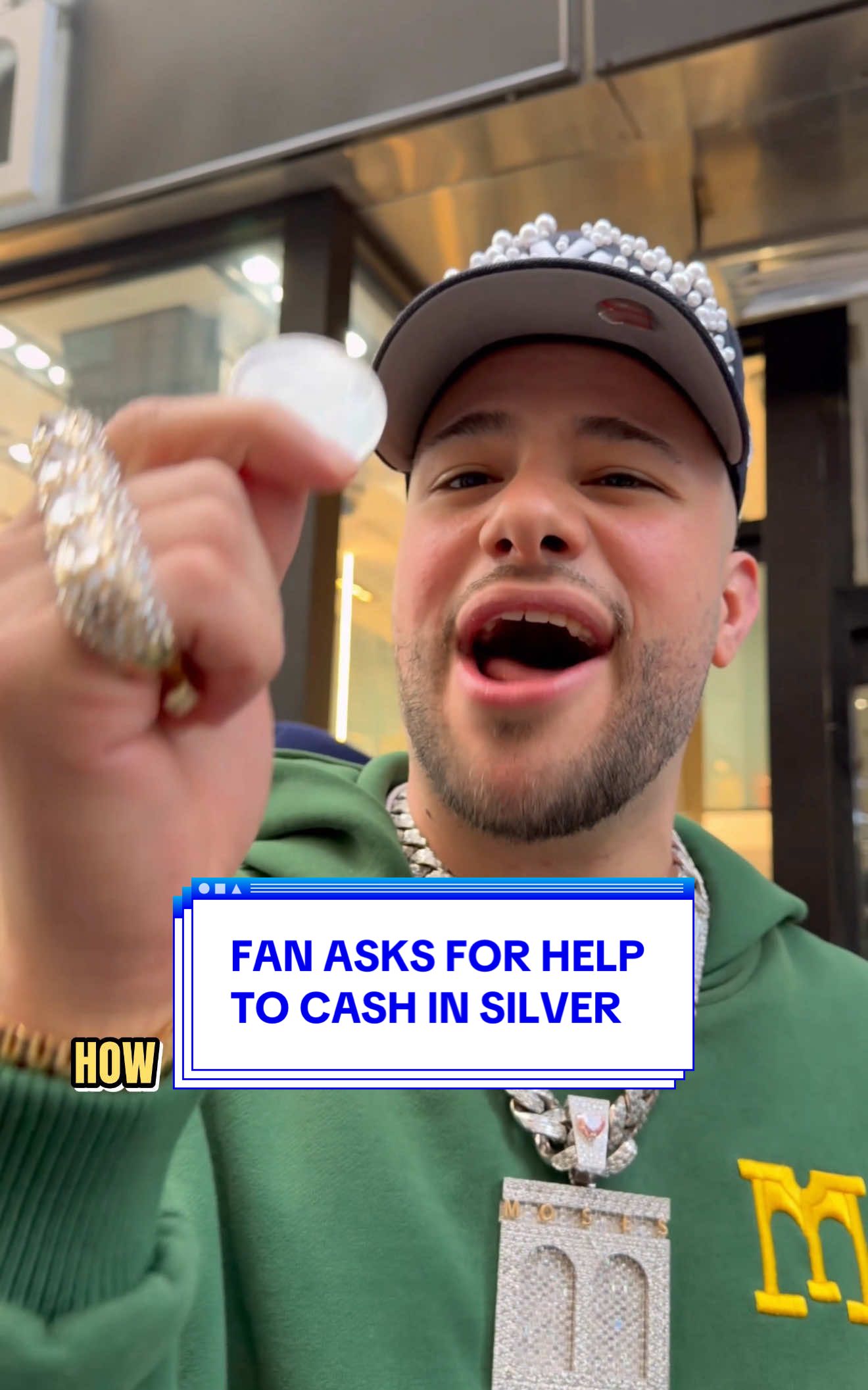 Helping someone who just got A BUNCH of free silver on the street from @TraxNYC ❗️#Mosesthejeweler 
