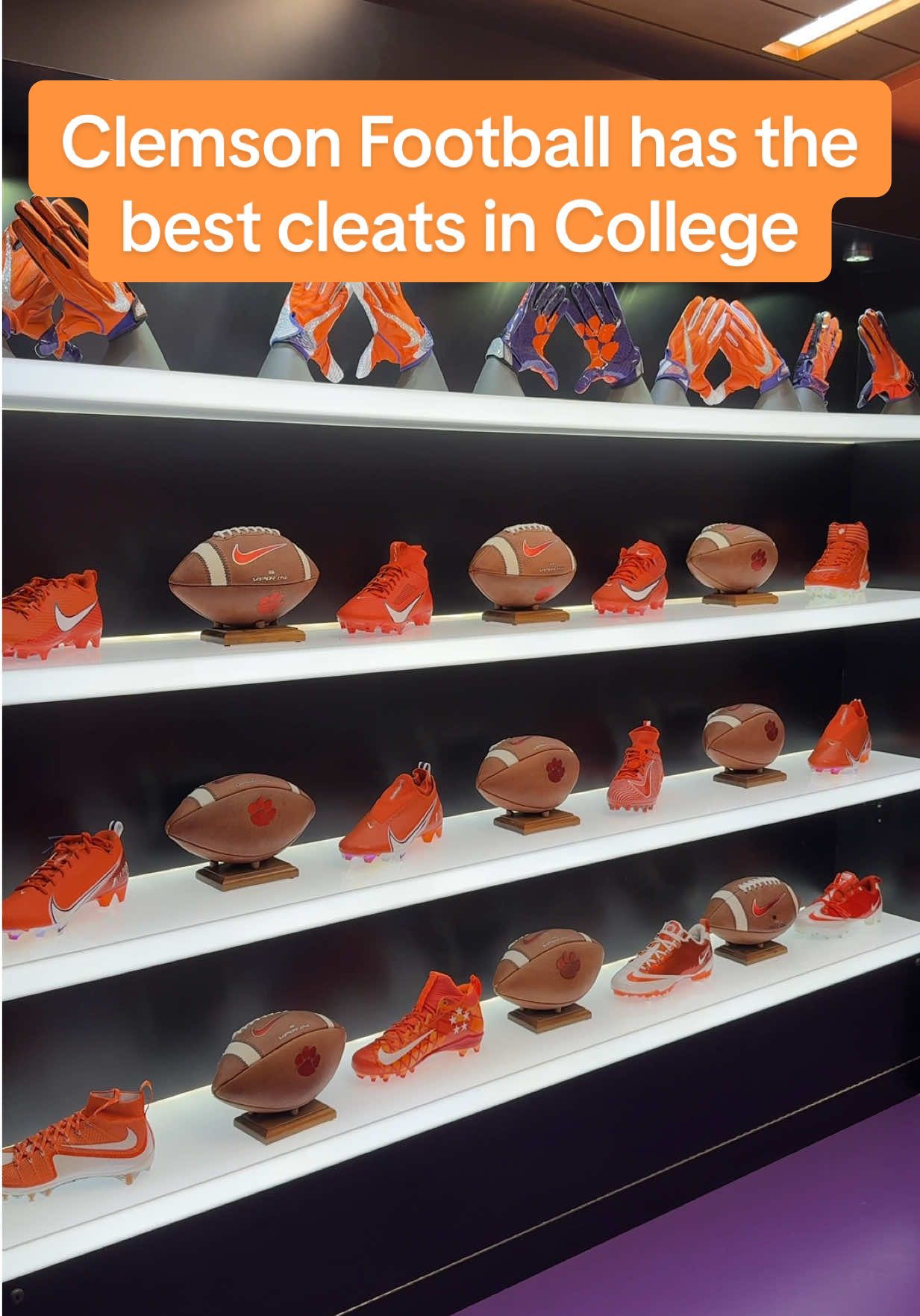 Might have an extra pair of cleats if yall want / insta-itscadendavis #football #college #clemson 