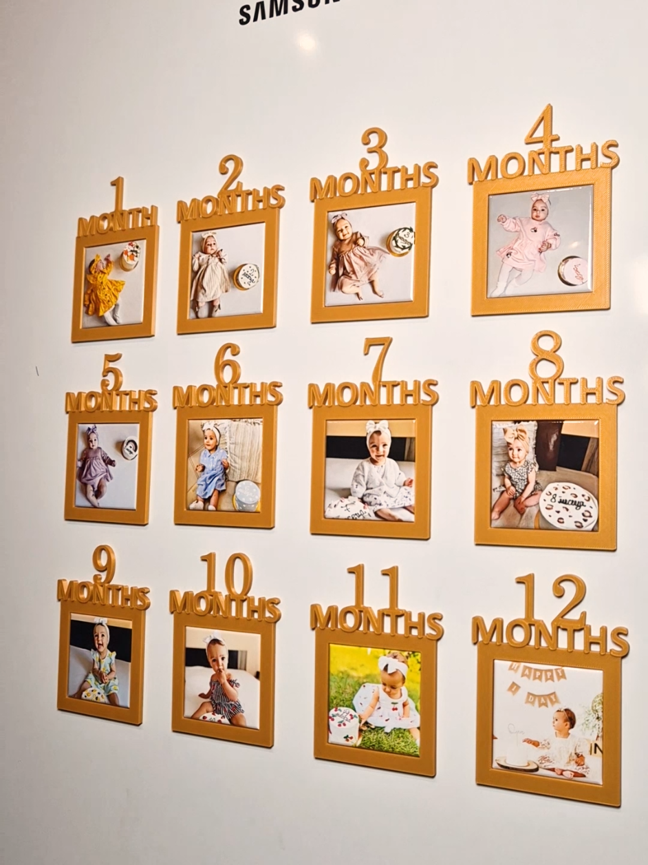3D Frames for Photo magnets. First baby year. Best moment in magnets. by INTOMAGNET  #babyjourney #SmallBusiness #SmallBusiness #homedecor  #magnetmaker 