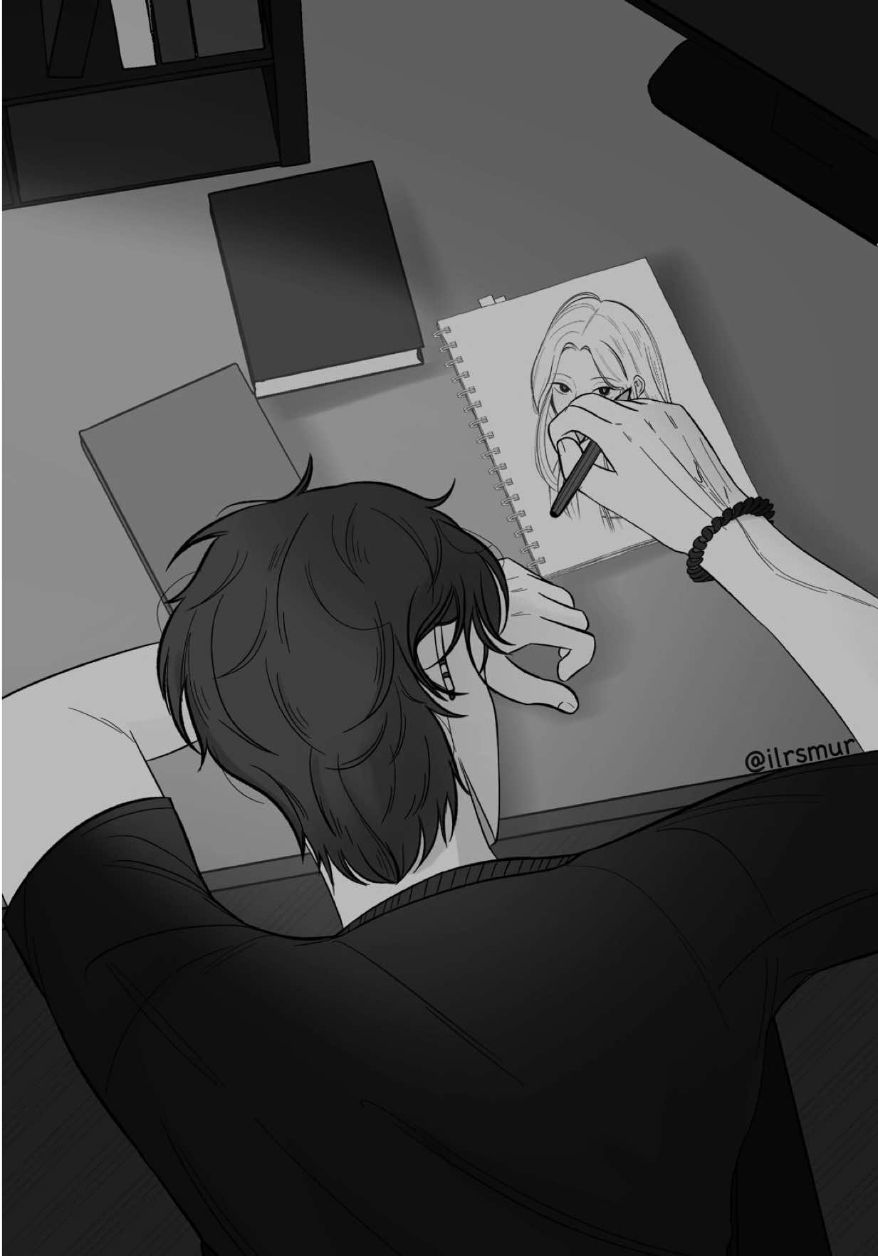 Part 7 🖤 This part is a little reference to one of my older artworks where I redrew them after a year and randomly added a hair tie on his wrist — the same one Emily has. Eventually, I thought, why not give that a small story? The next parts will come out less frequently since I have exams soon, and I’m also working on the script, learning new programs, and practicing drawing. Comparing this part to the very first one, I’ve noticed that the characters look more complete and expressive now, which makes me happy. Working on this part was a bit challenging — I kept changing the script, the number of frames, and couldn’t decide on the right music for a while. But in the end, it turned out the way I wanted. I hope you enjoyed this part. #deluluart #enemiestolovers #jealous #Love #couple 