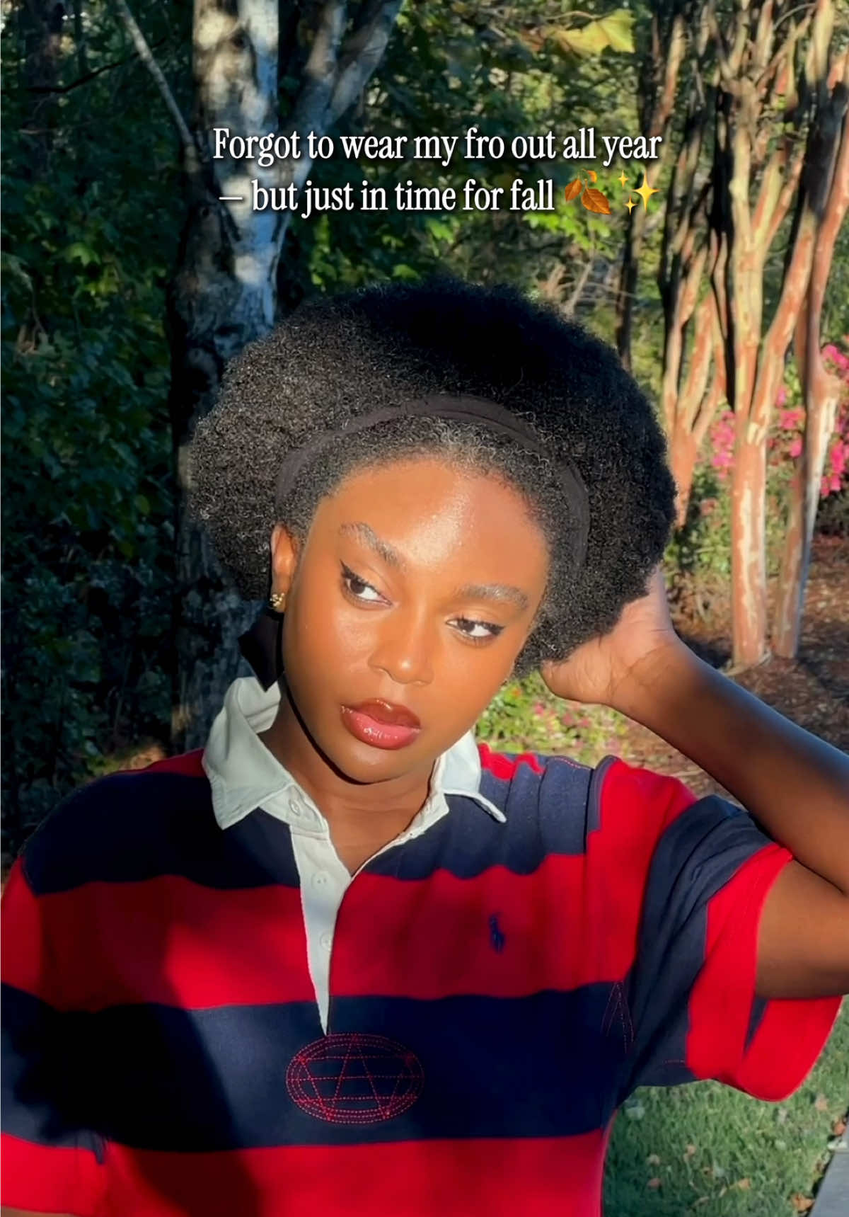 The Fro’s out for fall 🍂 #4chair #4chairstyles #naturalhairstyles #afrohair 