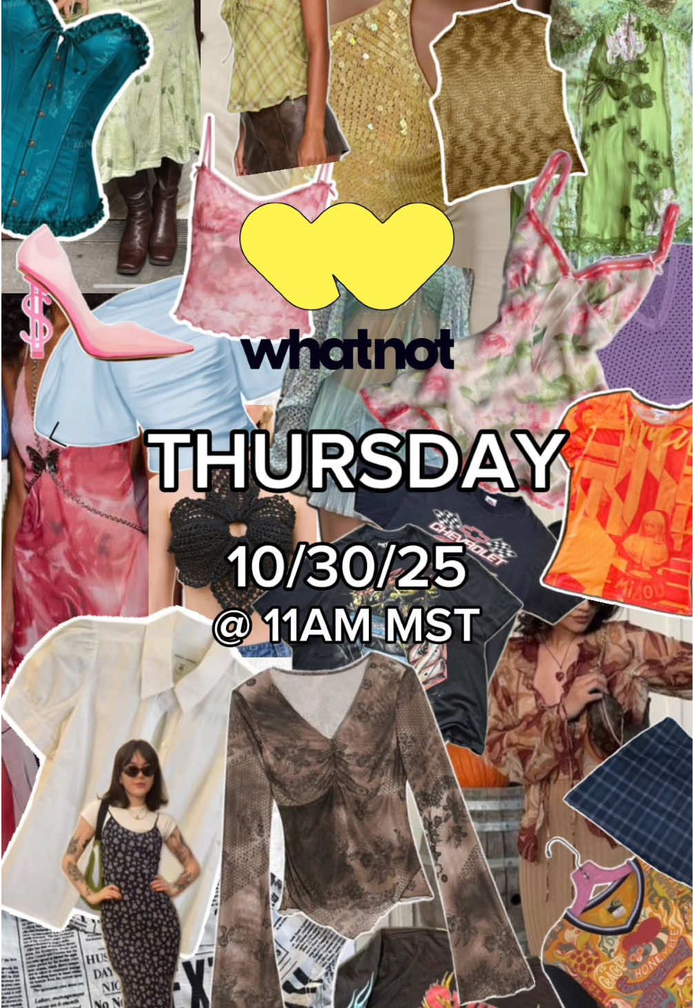 I put together a curated blend of Y2K nostalgia, fairy-like, grunge, and downtown cool. Think sheer tops, graphic tees, slip dresses, mini skirts, metallic and textured details all styled with that effortlessly undone and layered energy. 💙 Come shop with me On WN! Search Discovered Threads or Check my bio.  Thursday 10/30/25 @ 11am MST ✨  #whatnot #y2k #fairycore #StreetStyle  #indiegrunge  