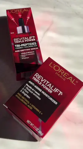 #GiftedByLOrealParis Turn back time with @loréal paris usa Revitalift Triple Power 💪✨ This serum + moisturizer duo delivers visibly younger, firmer, smoother skin in just 7 days! Powered by Pro-Retinol, Hyaluronic Acid & Vitamin C for your most radiant glow yet. 💫   #LorealTriplePower #LorealParis #Revitalift