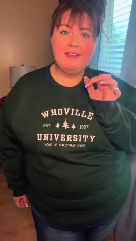 Whoville University Sweatshirt 🤩 #grinchmas #plussize #christmas 