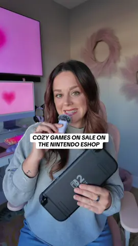 Nintendo eShop sale?! YES PLEASE! 🎮👏🏻 So many great deals happening RIGHT NOW on some of the most popular cozy games on the Nintendo Switch & Switch 2… I’m SO excited! ✨ #cozygames #cozygaming #switchgames #gamesonsale #nintendoswitchgames 