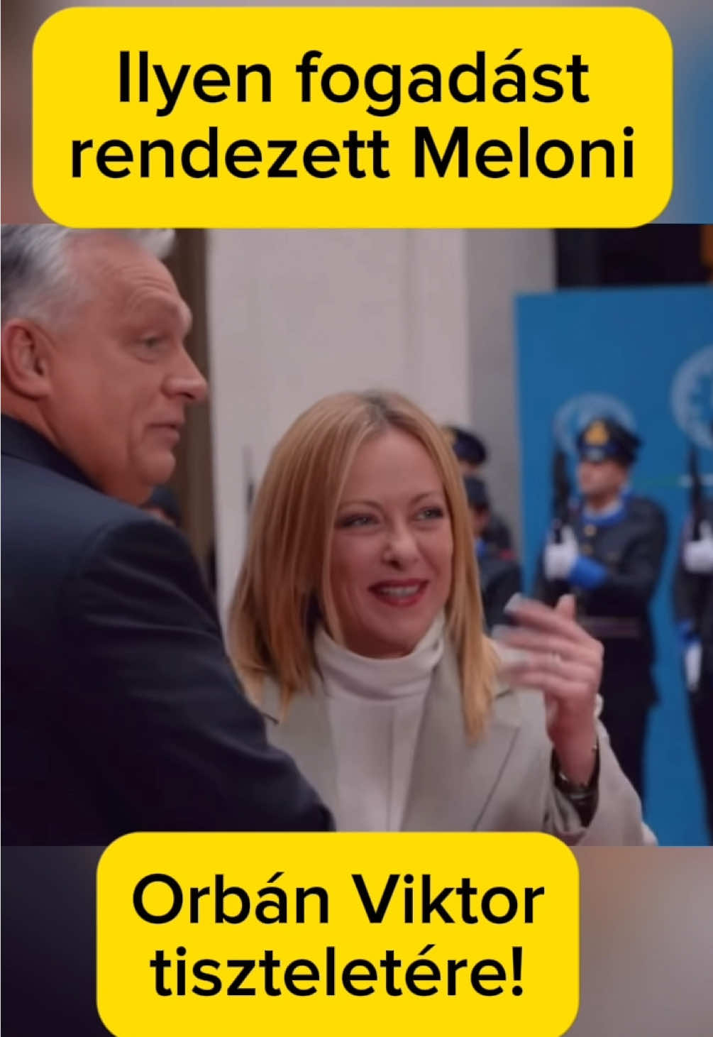 Giorgia Meloni ilyen fogadást rendezett Orbán Viktor tiszteletére! #orbánviktor #róma #meloni 