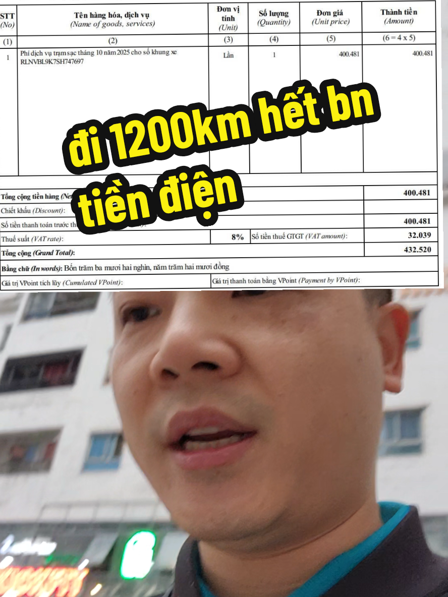 Đu 1200km hết bao nhiêu tiền điện? #xedien #vinfastvf3 #vinfast #lailabiet #tiktok 