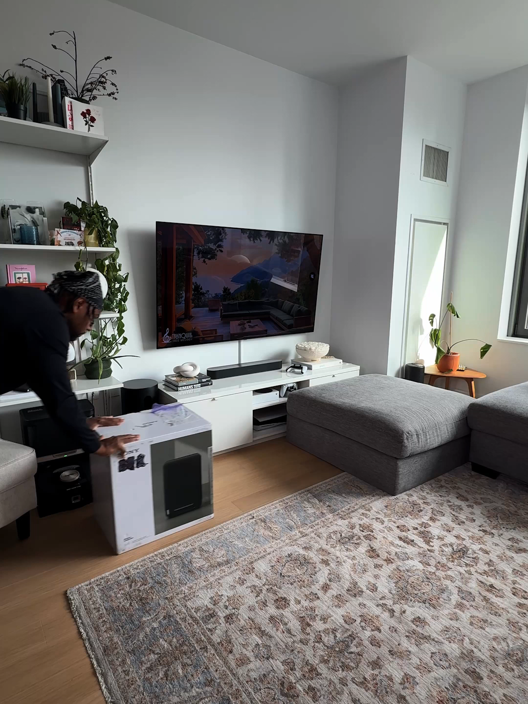 The sweet sound of an elevated living room😌 📹: Creator @gyasilinje feat. the Sony Theater System 6. Head over to our storefront linked in our bio to upgrade your holiday movie experience this season. #athome #theater