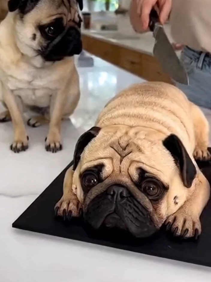 👉 “He couldn’t believe what he saw 😱🐶🍰” I can’t stop watching his reaction — this is too funny! She baked a cake that looks just like her pug… same color, same wrinkles, same face 🐶🍰 But when she started cutting it, he totally freaked out 😳😂 Created with #Sora2 🎥✨ #PugCake #DogOrCake #RealOrCake #CakeOrDog #FunnyDog #DogReaction #ViralDog #DogViral #CakeShock #HyperrealCake #RealisticCake #AIshorts #Sora2 #AIVideo #AIcontent #AICreator #PetHumor #DogMeme #ViralVideo #ComedyShorts #FYP #Shorts #DogLife #ViralDogs #FunnyPets #AItrend #DogCakeChallenge #DogLover