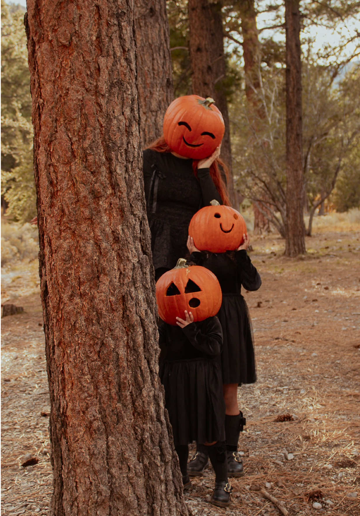 the girls are so used to my shenanigans now 😅🙈 they did so good! scar requested a walk through the forest after, she said she “earned” it lol 🥲💛   📷 shoutout to my photographer here in Vegas who has never let me down! going 5 years strong! @❤️‍🔥KYERA-XAN❤️‍🔥 @Zanadu Kreations Photography  #pumpkinhead #girlmama #momlife #mommyoftwo 