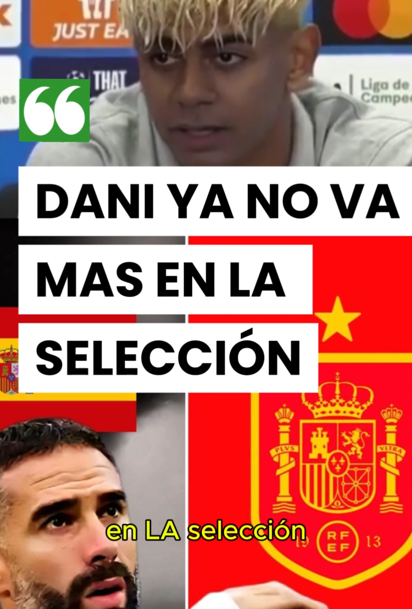 Carvajal ya no va más en la selección #lamineyamal #futbol⚽️ #fcbarcelona #realmadridfc #danicarvajal 