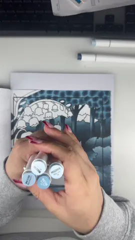 My current page at the moment ! this is going to take me awhile but had to try out this color palette that I saw @gabichou.2.0 🇨🇦 do !  Supplies:  Secret Forest by @Annaemiliastudio   @ohuhuart_us alcohol markers  #adultcoloringbook #tutorial #colorpalette #colorcustomizer #whimsical 