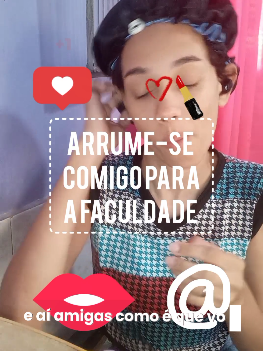 Bora se arrumar cmg pra facul amigas♥️ vídeo rapidinho da segunda feira 🙈💋 . . . . . . . . . . . #creatorsearchinsights #viralmakeup #maqueiaefala #lipcombo #fyp 