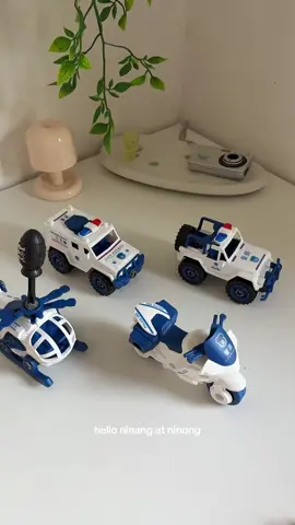 4pcs police Car, Helicopter, and motorcycle #cars #giftideas #christmasgift 