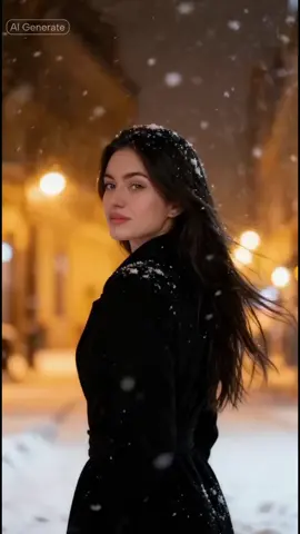 Slow motion Ai wlaking on the snow  #CapCut #capcutpioneer #pioneertemplate #aitrend 