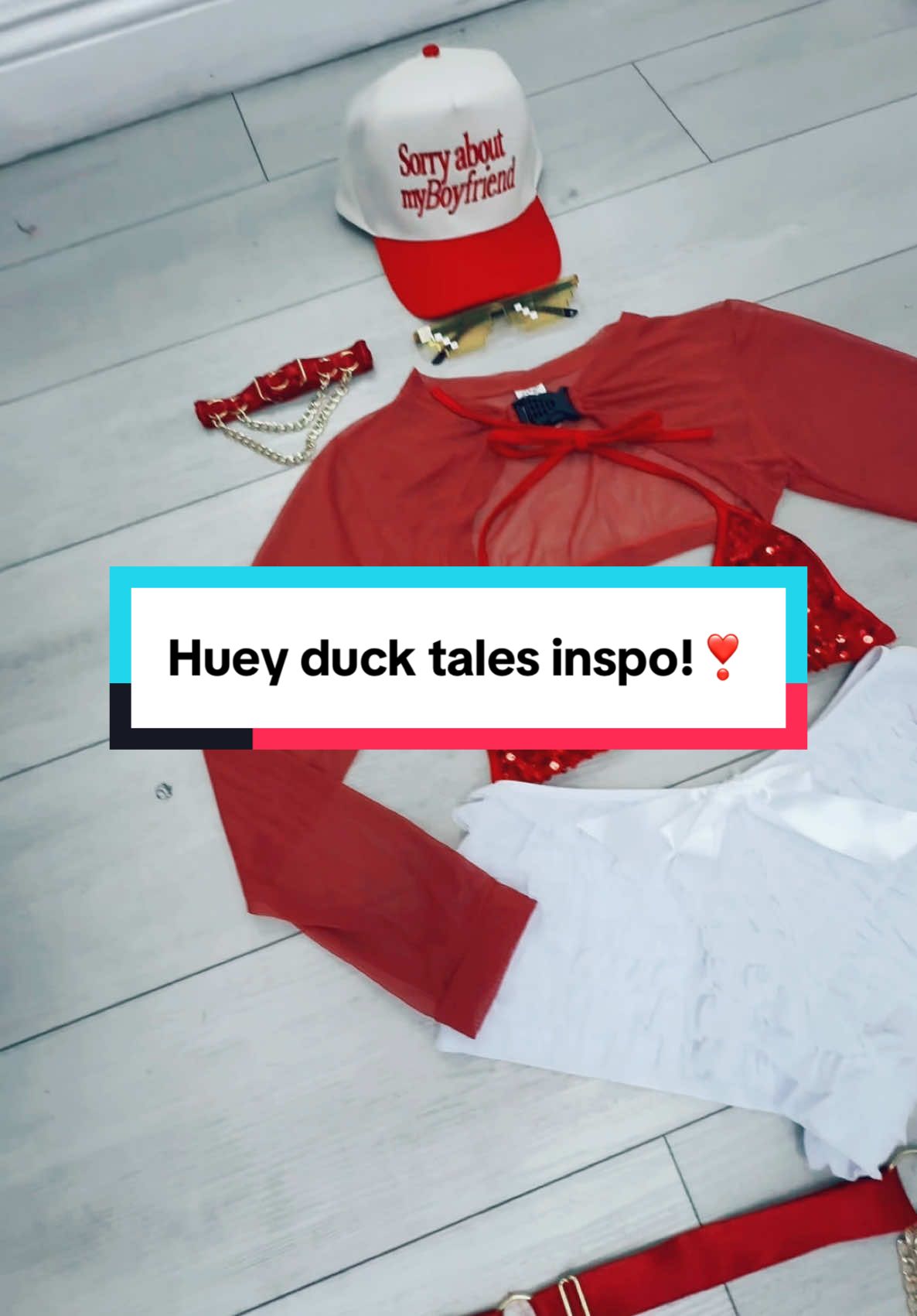 Huey Duck but make it rave ready! ❣️ Red hat chaotic energy and way to ready for side quests! Shop this look in store or online today! Lets get quackin  🔗 link in bio 🔗  📍6897 La Palma Ave Buena Park, CA  #rave #ravetok #raveoutfit #edm #edmtiktok #festivefashion #festivalseason #fyp #escape #escapehalloween #halloweencostume #costume #costumeideas #ducktales #CapCut 