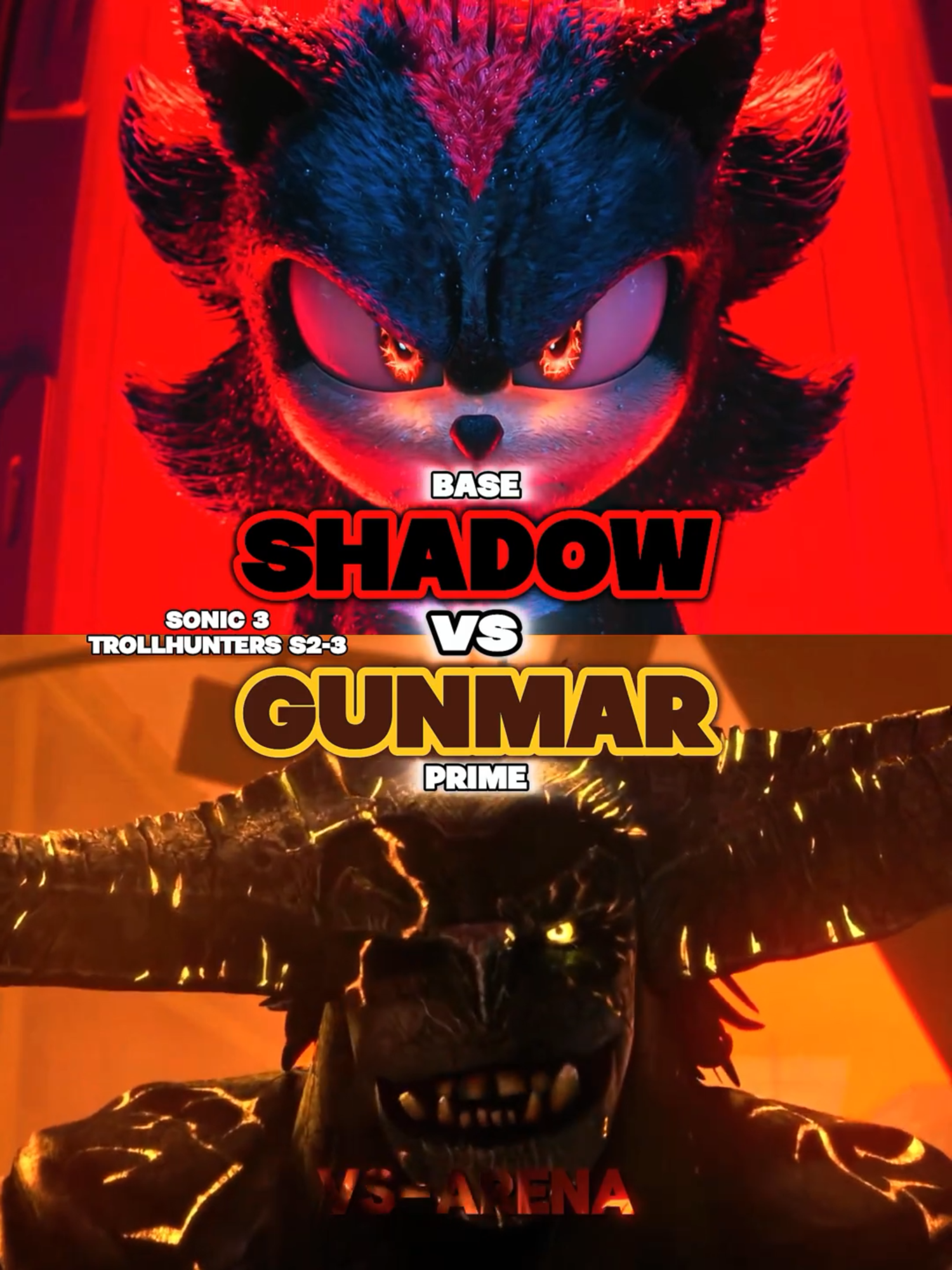 Shadow vs Gunmar #edit #sonic3 #trollhunters