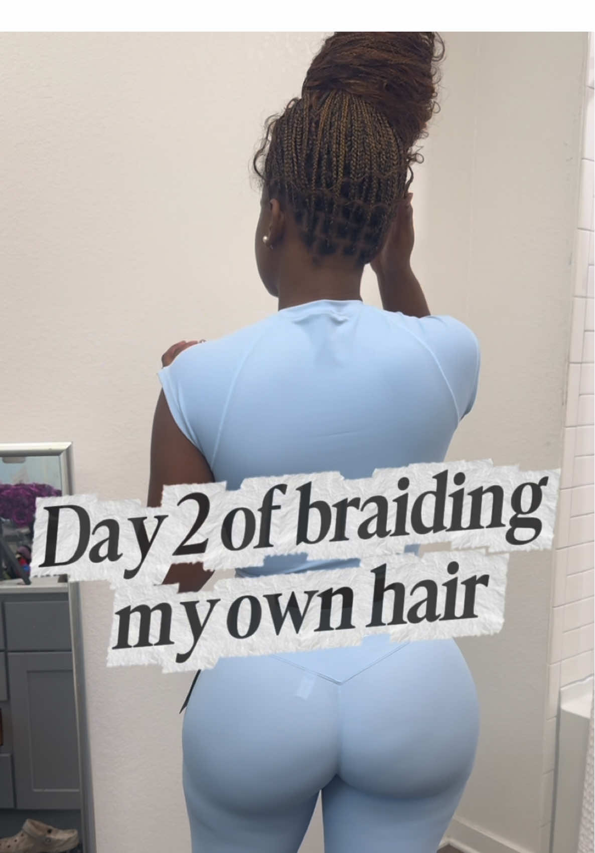 One day and a half 😬  #fyp #orlandobraider #orlandobraids #knotlessbraids #orlandoknotlessbraids #bohobraids #boho #braidingmyownhair #doingmyownhair 