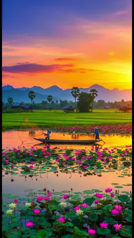 #ទេសភាពជនបទ🌾🌻🌿🏡 #កំពង់ឆ្នាំងភូមិឋានខ្ញុំ🌾🌿😘 #ទេសភាពស្រុកស្រែ🌄🏜️🌱🌼🌾🐟 #ស្រស់ស្រាយជាមួយនិងធម្មជាតិ🌿🍀 