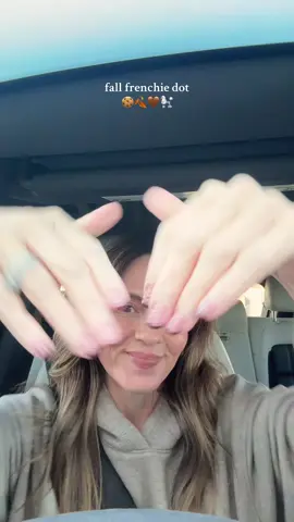 Was gonna do tortoise shell but decided to do this last minute 🤎 I’m always so indecisive when it comes to my nails 😭 #fallnailinspo #frenchtipnails #polkadotnails #brownnails 