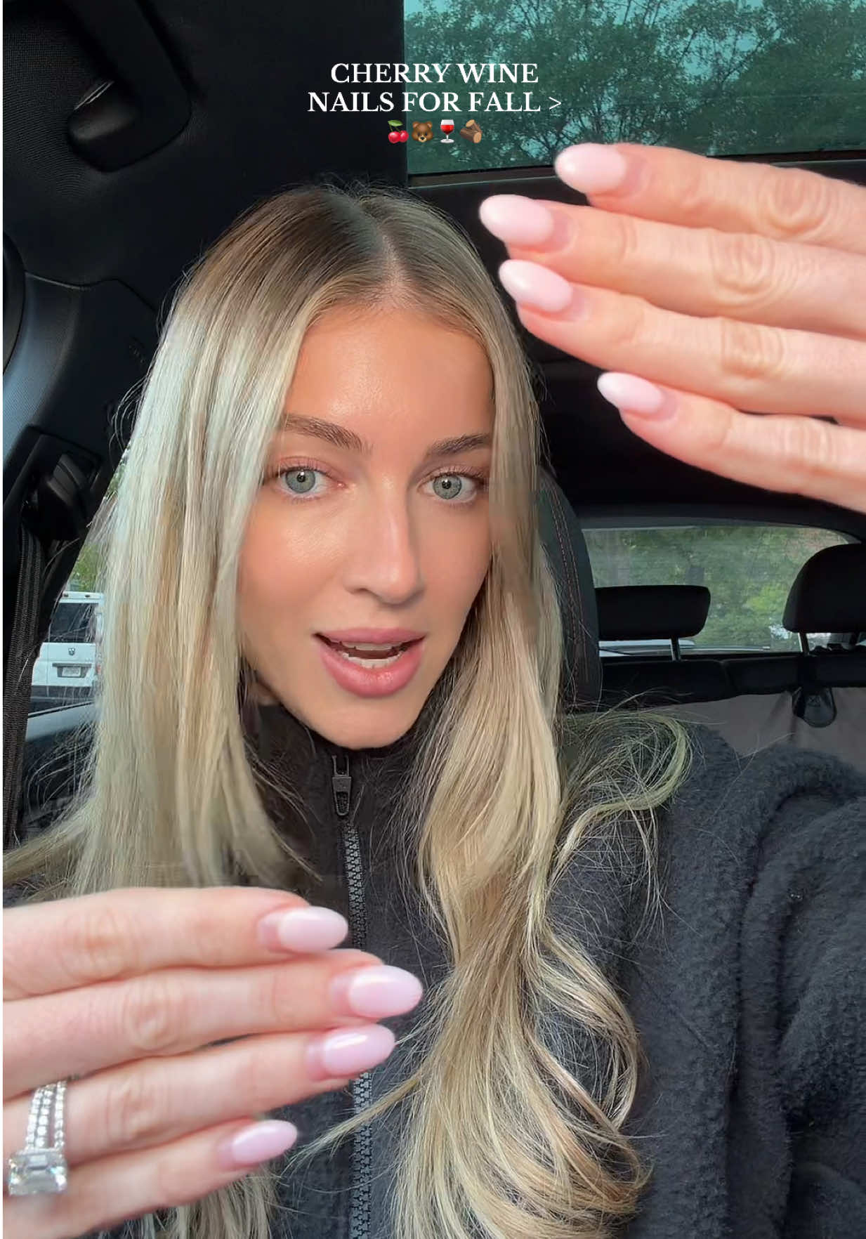 I ♥️ FALL NAILS !!! my appt was at 5pm and it was already dark outside when I got done 🫠 color is OPI chick flick cherry #fallnails #nailinspo #nailsalon #nailday #transition 