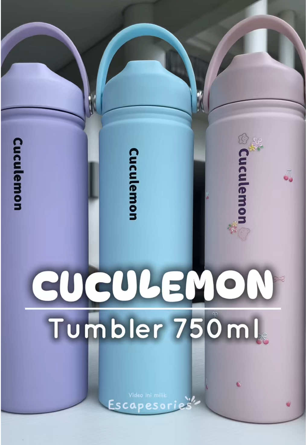 Membalas @⠀ ⠀ ⠀ ⠀᠌ warnanya memang cantik semua loh!😆🎉🎉 hayo kamu pilih yang mana nih?? #tumbler #cuculemon #tumblerstainless #tumblersoftiktok #tumblerviral 