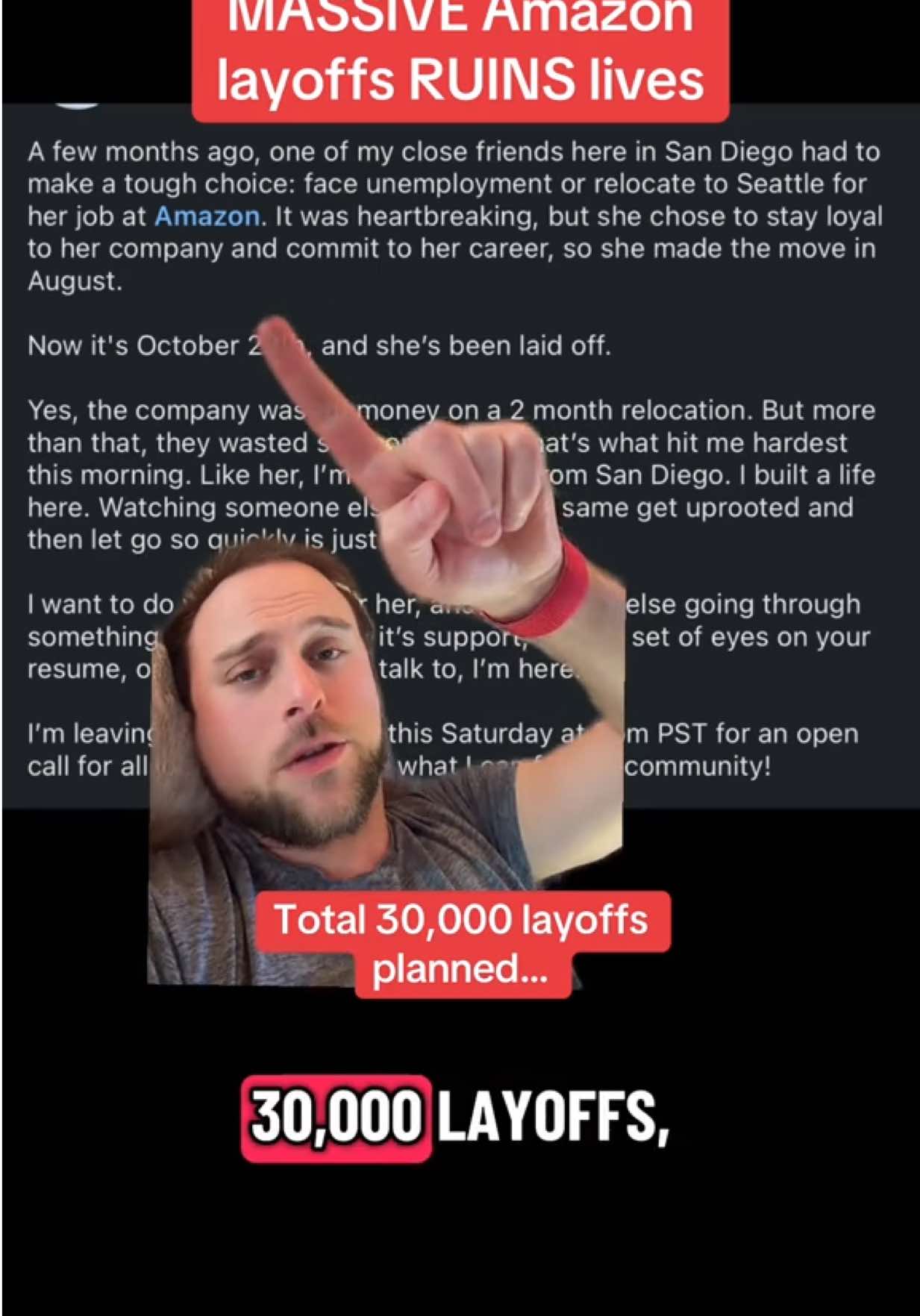 MASSIVE Amazon layoff ruins lives - should big companies be held accountable? #greenscreen 