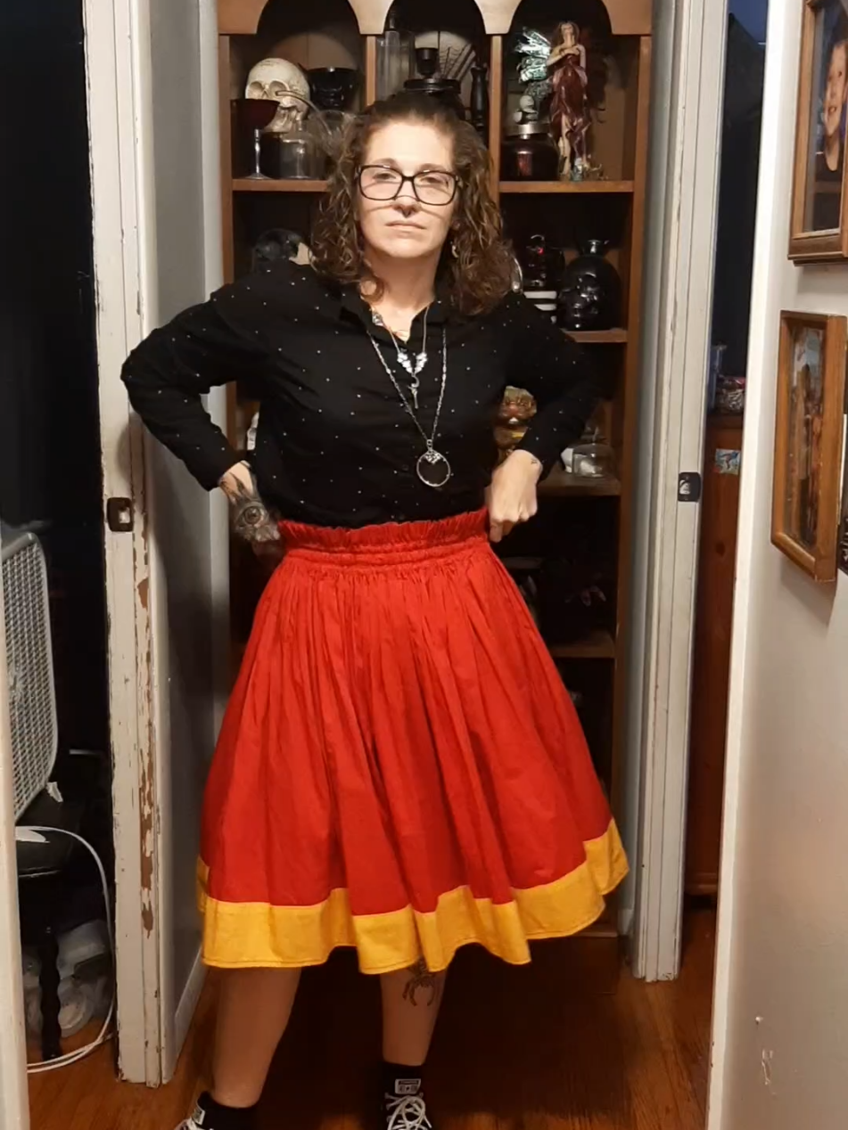 I'm wearing my McDonald's skirt today #outfit #outfitoftheday #workfit 