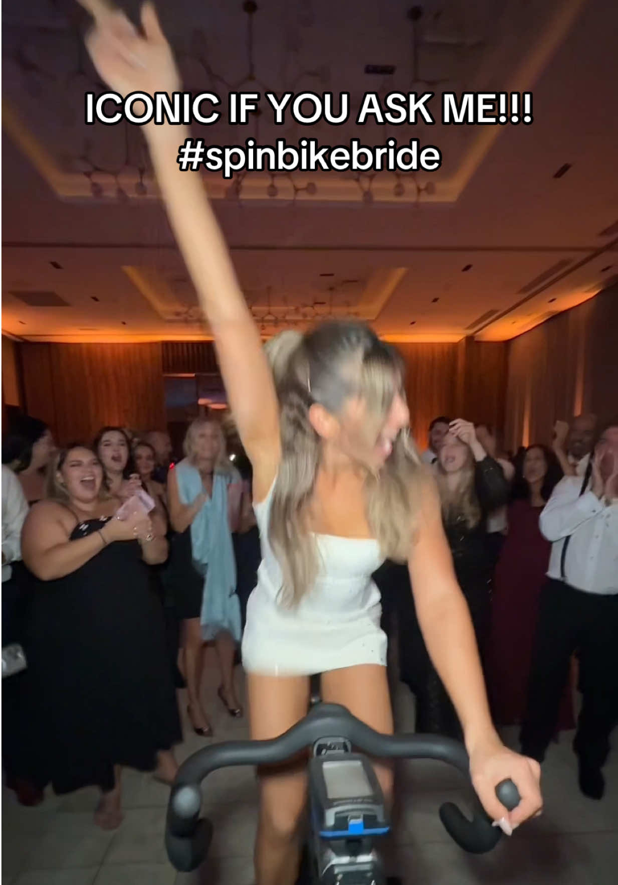 When they surprised @michelleitz18 with a spin bike at her wedding!!! Best moments love you! Best wedding ever! ❤️ #wedding #spinbikebride 