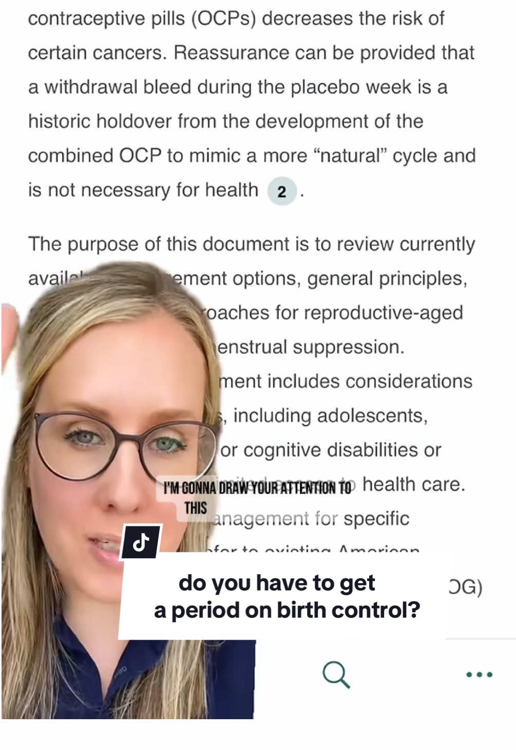 do you have to bleed while on birth control? NOPE #birthcontrol #birthcontrolpills #menstruationtalk #menstrualcycle 