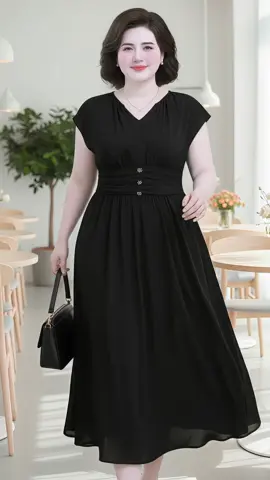 Đầm voan 2 lớp – sang, nhẹ, dễ mặc #VayDepTrungNien #Thoitrangtrungnien #thoitrangbigsize #MacDepMoiNgay #xuhuong 