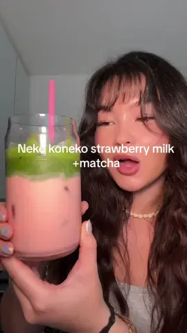 Strawberry matcha at home 10/10. Neko Koneko cafe in Honolulu HI strawberry milk #matcha #hawaii #foodtiktok #hawaiifood #hawaiicafe 