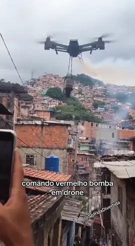 DRONE COM BOMBA 💣 NA GUERRA DO RIO DE JANEIRO 😱 #riodejaneiro #cv #favela #trafico #policiamilitar  