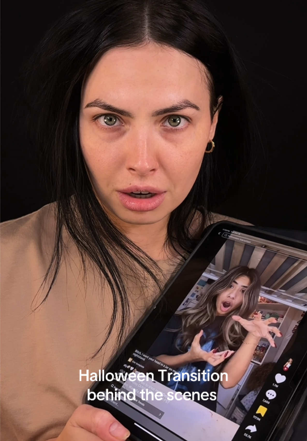 Behind the scenes of my Carrie transition video 🩸 RESULTS ALREADY POSTED!  #31daysofhalloween #transition #fyp #bts #behindthescenes 