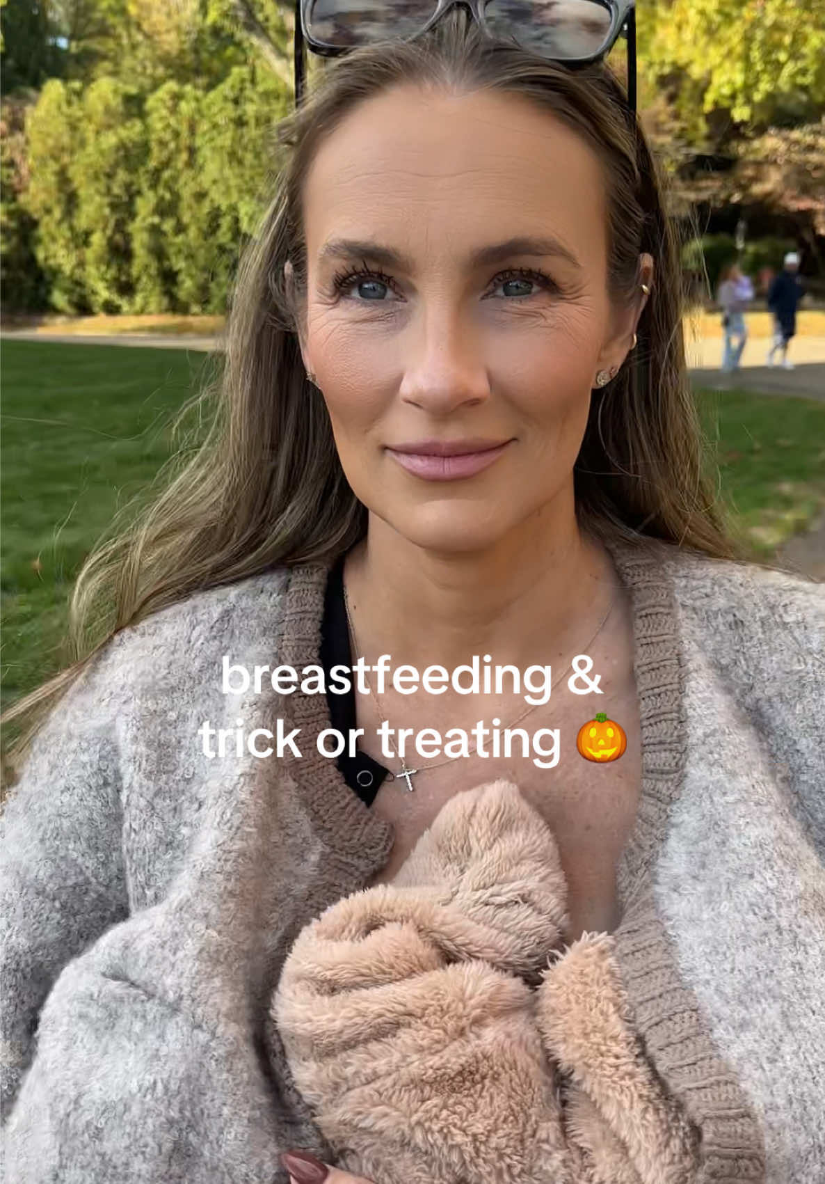 them breastfed babies don’t care. when they hungry, they HUNGRY 😂 #breastfeeding #trickortreat #nursingmom 