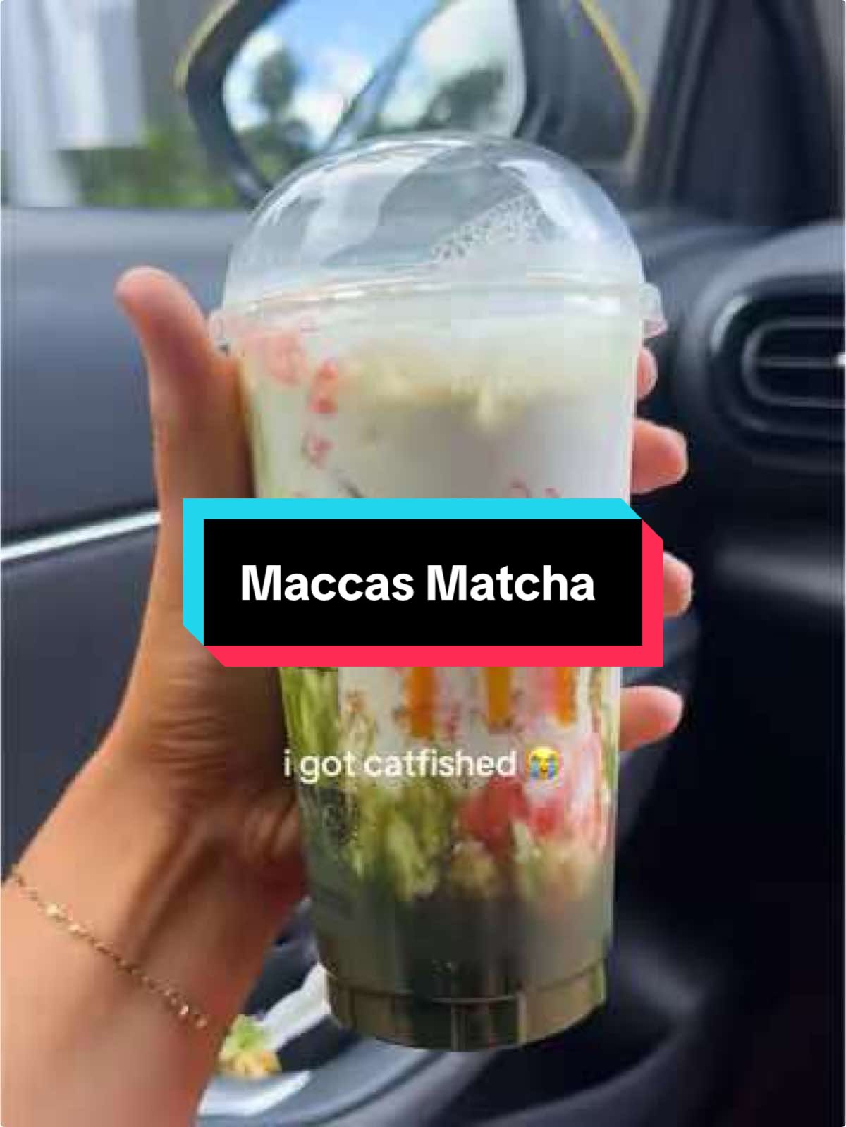 bc it actually taste better than it looks 🥹 #mcdonalds #strawberrymatcha #matcha 