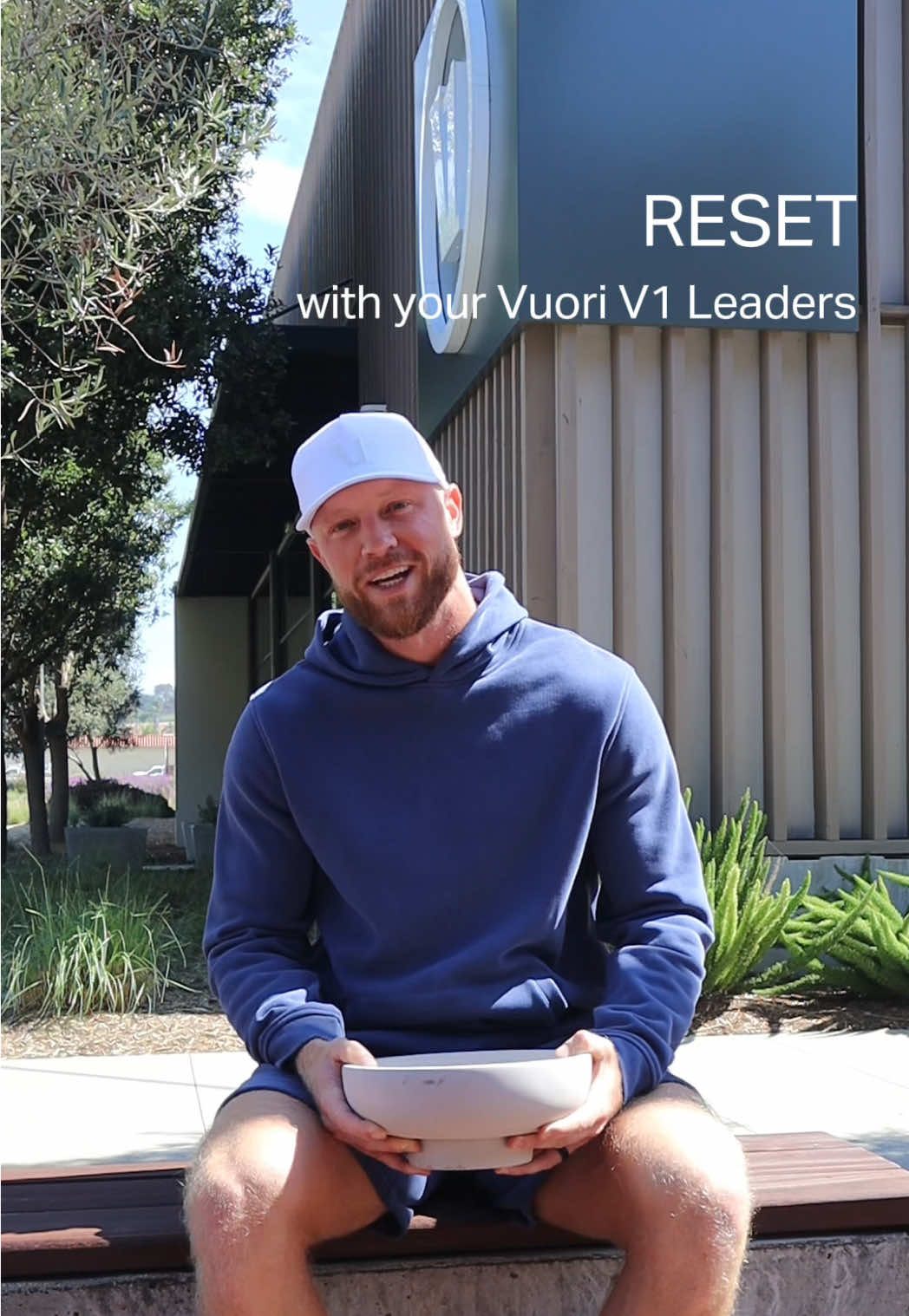 Meditation or push ups, early hikes or evening walks.... Our V1 leaders tell us how they RESET. What’s your RESET? #reset #questions #wellness #vuori #SelfCare 