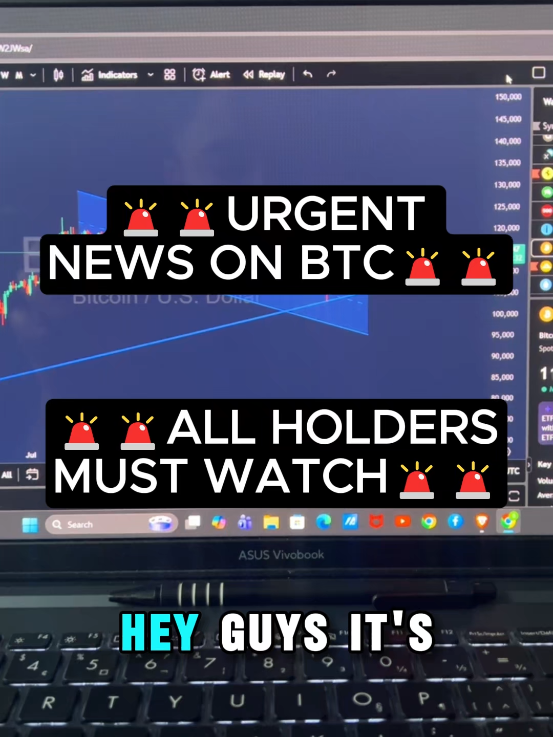 URGENT NEWS ON BTC || ALL HOLDERS MUST WATCH #crypto #investing #money #fyp #viral #trading #finance #trackrecord