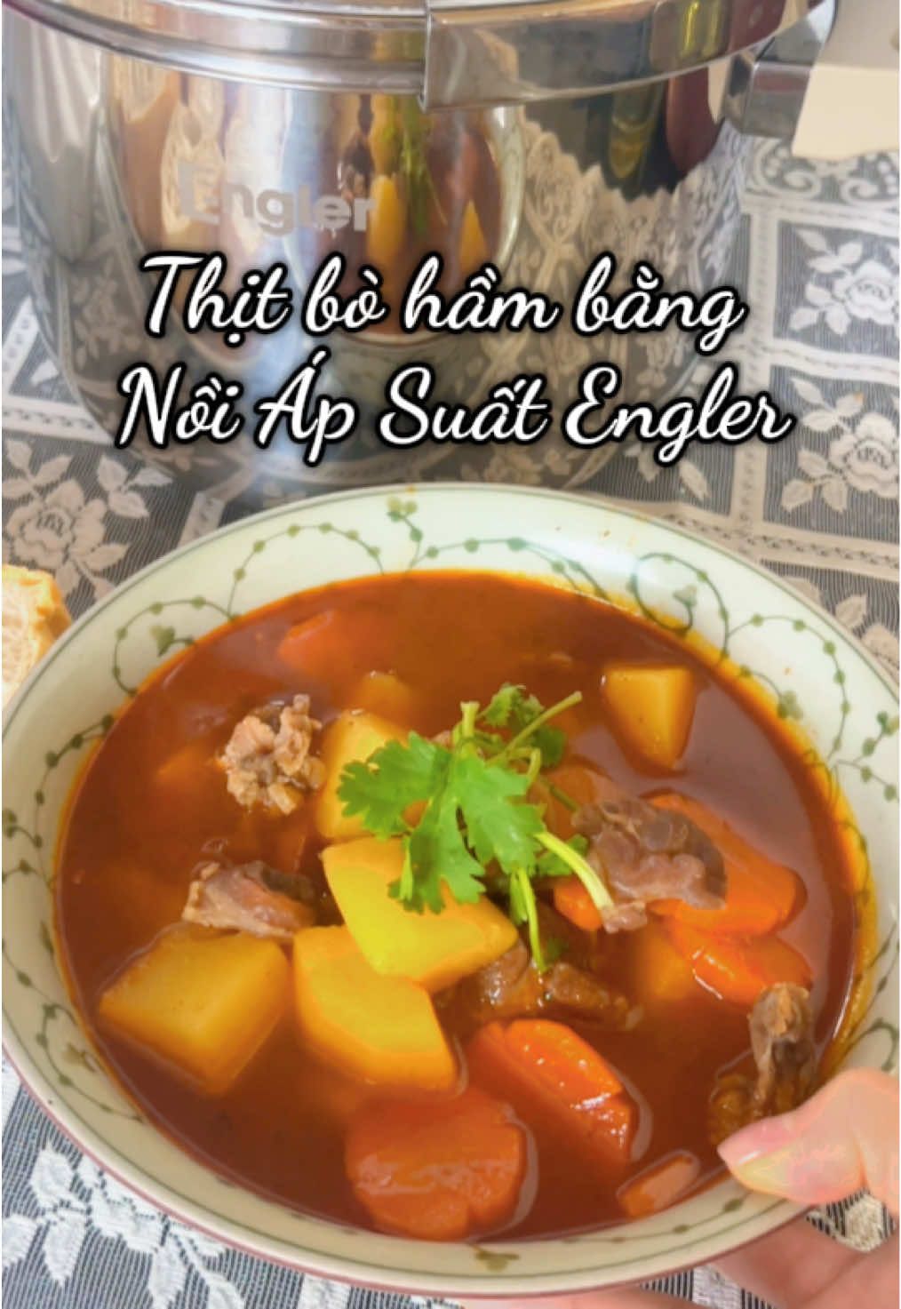 🫕Bữa sáng thơm ngon đầy đủ dinh dưỡng cùng Nồi Áp Suất Engler nhé cả nhà 🍀😘💕Hầm bò bằng nồi áp suất Engler🔥 #xuhuong #noiapsuat #chinhhang #engler #monngonmoingay 