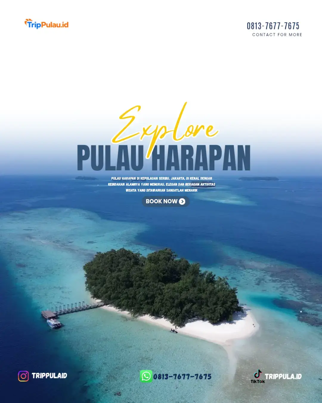 OpenTrip - PrivateTrip - Family Gathering  Harga Mulai Rp380ribu  Include Fasilitas : • Tiket Kapal Ferry Tradisional PP + Asuransi • Life Jacket ( Pelampung )  • Penginapan / Homestay Full AC • Makan 3x ( Makan siang-Malam, Sarapan Pagi )  • Kapal Hopping Island & Snorkeling • Retribusi Pulau Sekitar • Alat Snorkeling • Guide Lokal • Dokumentasi Underwater Snorkeling • Dokumentasi Vedio Drone • Barbeque BBQ ( Ikan + Sosis ) EXCLUDE : - Tip Guide - Tiket Masuk Penangkaran Penyu - Watersport (Banana-Sofa Boat/Jetski) - Pengeluaran Pribadi yang Lainnya Yuk Ikut Open Trip Pulau Harapan! Eksplor Keindahan Alam, Main Air, Foto-Foto Kece, Dan Ciptain Momen Tak Terlupakan Bareng Temen-Temen. Siap Petualangan? Let's go!🌴🌊✨️ Hotline & Reservation: Admin : 0813-7677-7675 Tiktok: trippulau.id  Email : trippulau.id@gmail.com  Instagram : trippulauid  #pulauseribu #pulauharapan #fyp #opentrip #pulaudolphin 