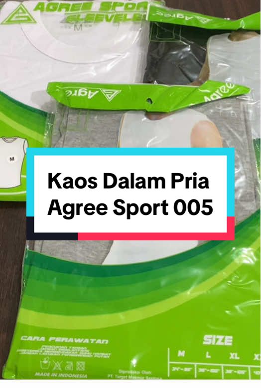 Kaos dalam pria Agree Sport tanpa lengan ,adem dari katun! #kaosdalampria #singletpria #kaospria #kaosolahraga 